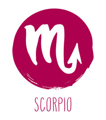 Scorpio hand drawn Zodiac sign