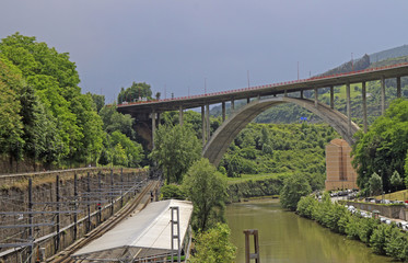Viaduct de Miraflores over the River Nervion in Bilbao