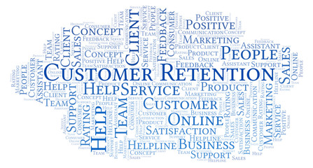 Fototapeta premium Customer Retention word cloud.