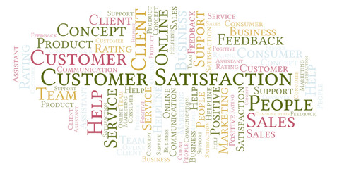 Customer Satisfaction word cloud.