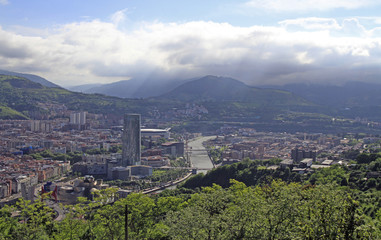 the cityscape of Bilbao - capital city of Basque country