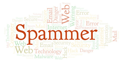 Spammer word cloud.