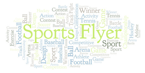 Sports Flyer word cloud.