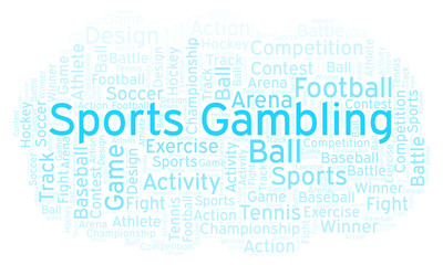 Fototapeta premium Sports Gambling word cloud.