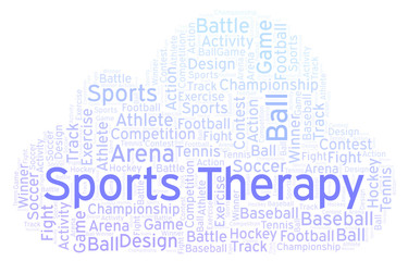 Sports Therapy word cloud.