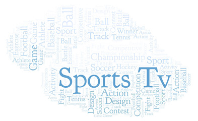 Obraz premium Sports Tv word cloud.