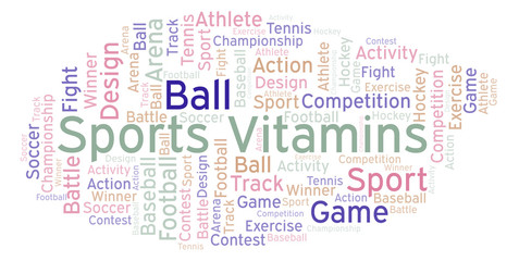 Sports Vitamins word cloud.