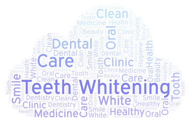 Teeth Whitening word cloud.