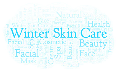 Fototapeta premium Winter Skin Care word cloud.