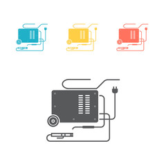 Welding machine icon. Vector sign for web graphic.