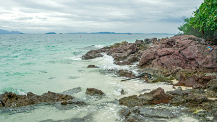 Rocks and ocean, asian beach