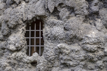 Wall of a bizarre stone