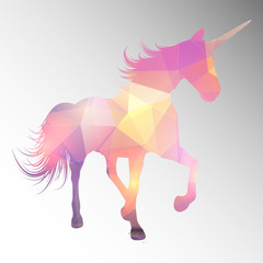 Low poly unicorn design