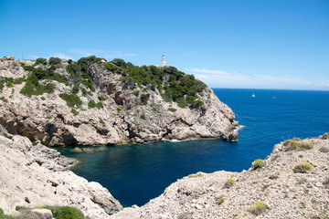 Capdepera Leuchtturm in Cala Ratjada Mallorca Spanien
