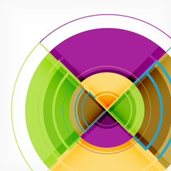 Obraz premium Creative circles geometric abstract background with 3d effect