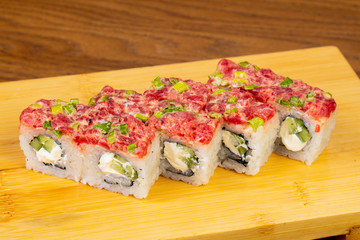 Delicious spicy tuna rolls