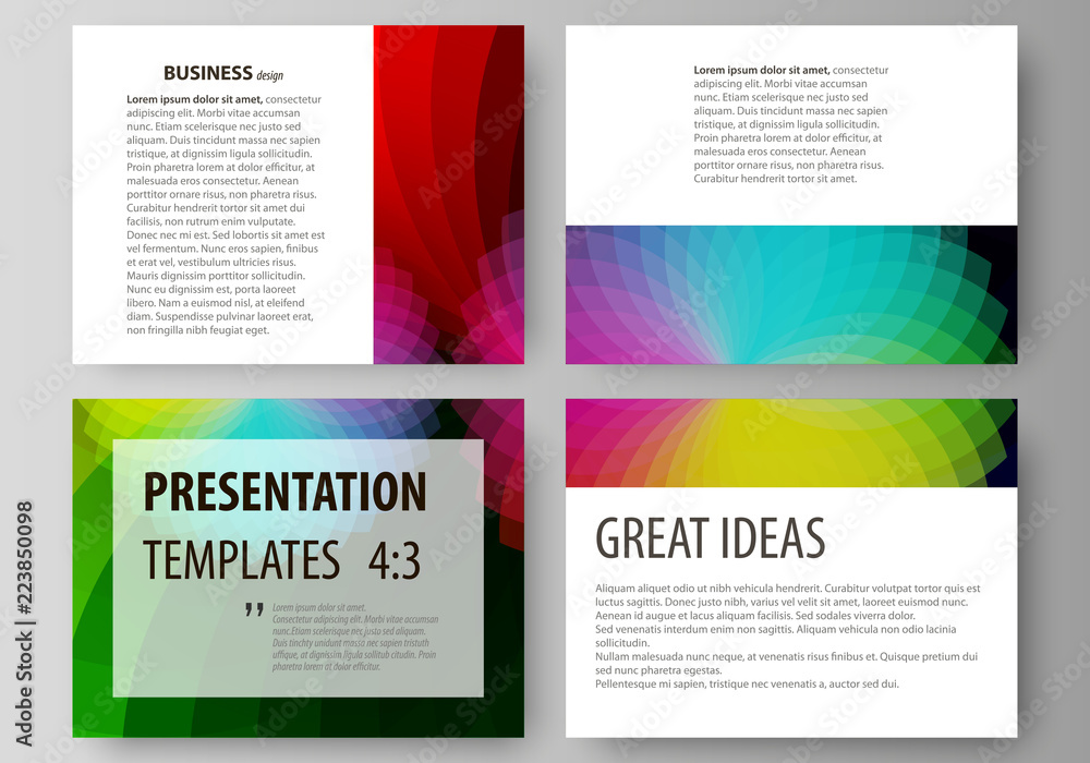 Poster set of business templates for presentation slides. easy editable layouts in flat style, vector illus
