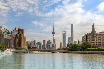 Fototapeta na wymiar Shanghai Bund Lujiazui Building Landscape Skyline