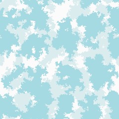 Cute baby background colorful clouds, nursery seamless wallpaper pattern vector