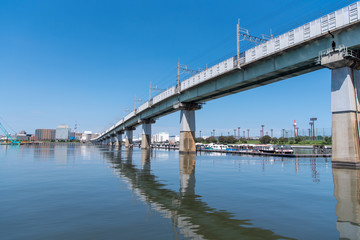 あけぼの運河橋梁 JR京葉線 （貯木場跡）