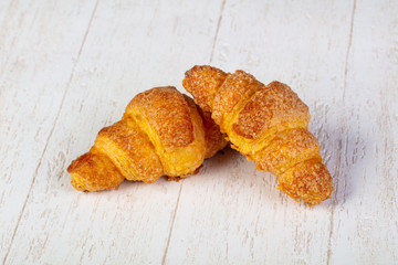 Sweet tasty croissant