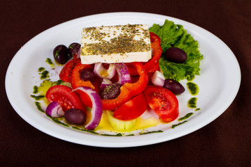 Greek salad with feta