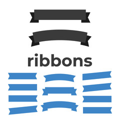 Retro vector banner ribbons and badges for sale. Banner ribbon vector set