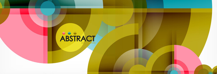 Obraz premium Vector fantastic circle modern geometric background template