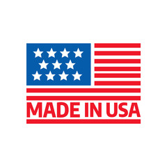 Made in USA premium quality tags. Made in USA logo