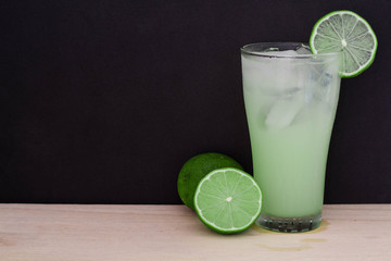 Glasses of Lime Juice and ice