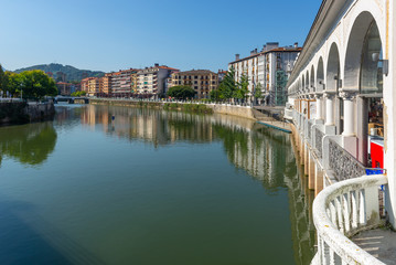 Fototapeta na wymiar Oria river in Tolosa, Basque Country, Spain