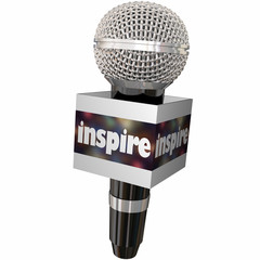 Inspire Motivate Speaker Inspiring Inspirational Speech Microphone 3d Illustration © iQoncept