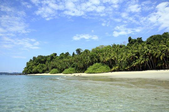 Tropical Beach of Coibita, aka Rancheria. Coiba National Park, Panama