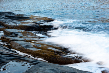 wave on rock