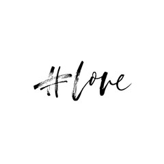 Hashtag love. Phrase from a social network.