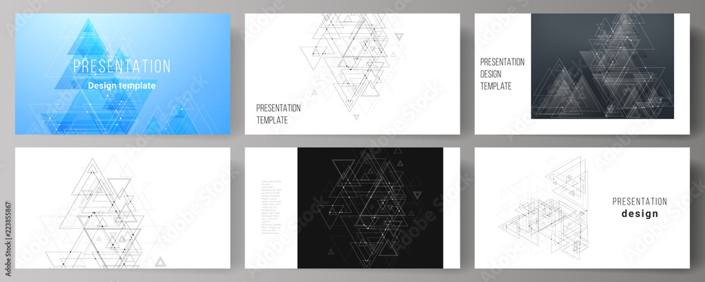 Poster the minimalistic abstract editable vector layout of the presentation slides design business template