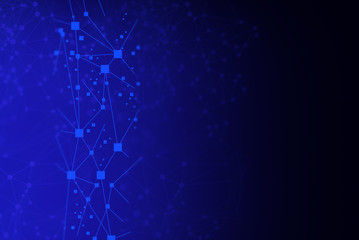 Fototapeta premium online abstract blue connect to network background illustration