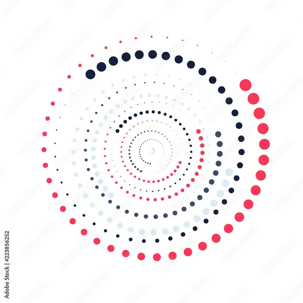 Poster bright color abstract background in minimalist style made from colorful circles. business concept fo