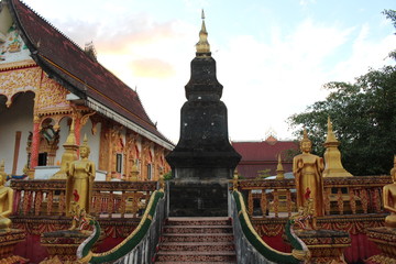 Vang Vieng, Laos - December 31, 2015 : Wat That Temple, Vang Vieng