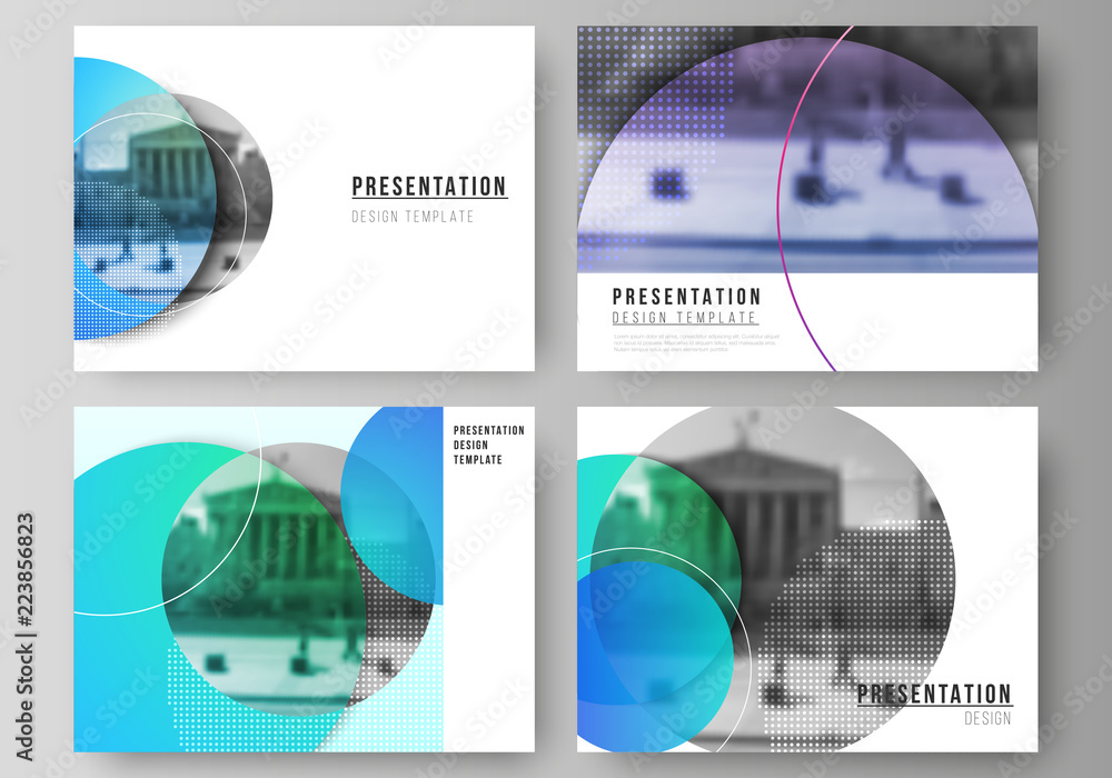 Poster the minimalistic abstract vector illustration of the editable layout of the presentation slides desi