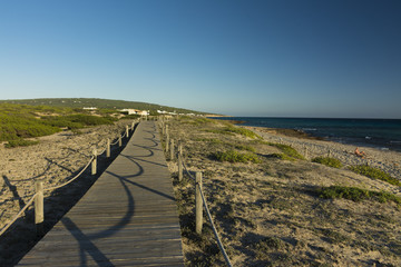 Footbridge on the beach