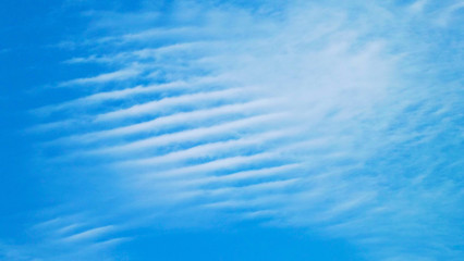 Beautiful clouds in the blue sky.
