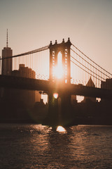 Sunset at the Manhattan Bridge.