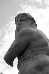 Close-up of the statue of the greek-roman god Zeus in Este, Padua, Veneto region, Italy