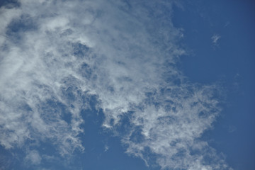 Clouds and blue sky in the rainy season.