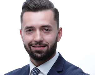Closeup portrait of a confident middle businessman