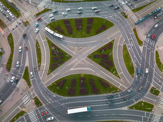 the Grzegorzeckie roundabout in Krakow