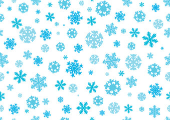 Seamless pattern. Snowflakes, Christmas background. Vector illustration