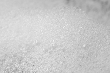 white foam texture abstract background closeup