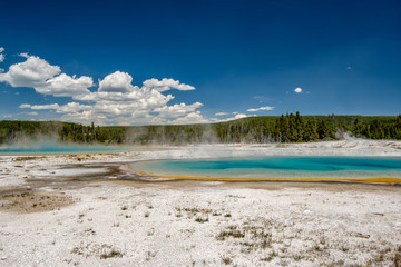Hot thermal spring in Yellowstone